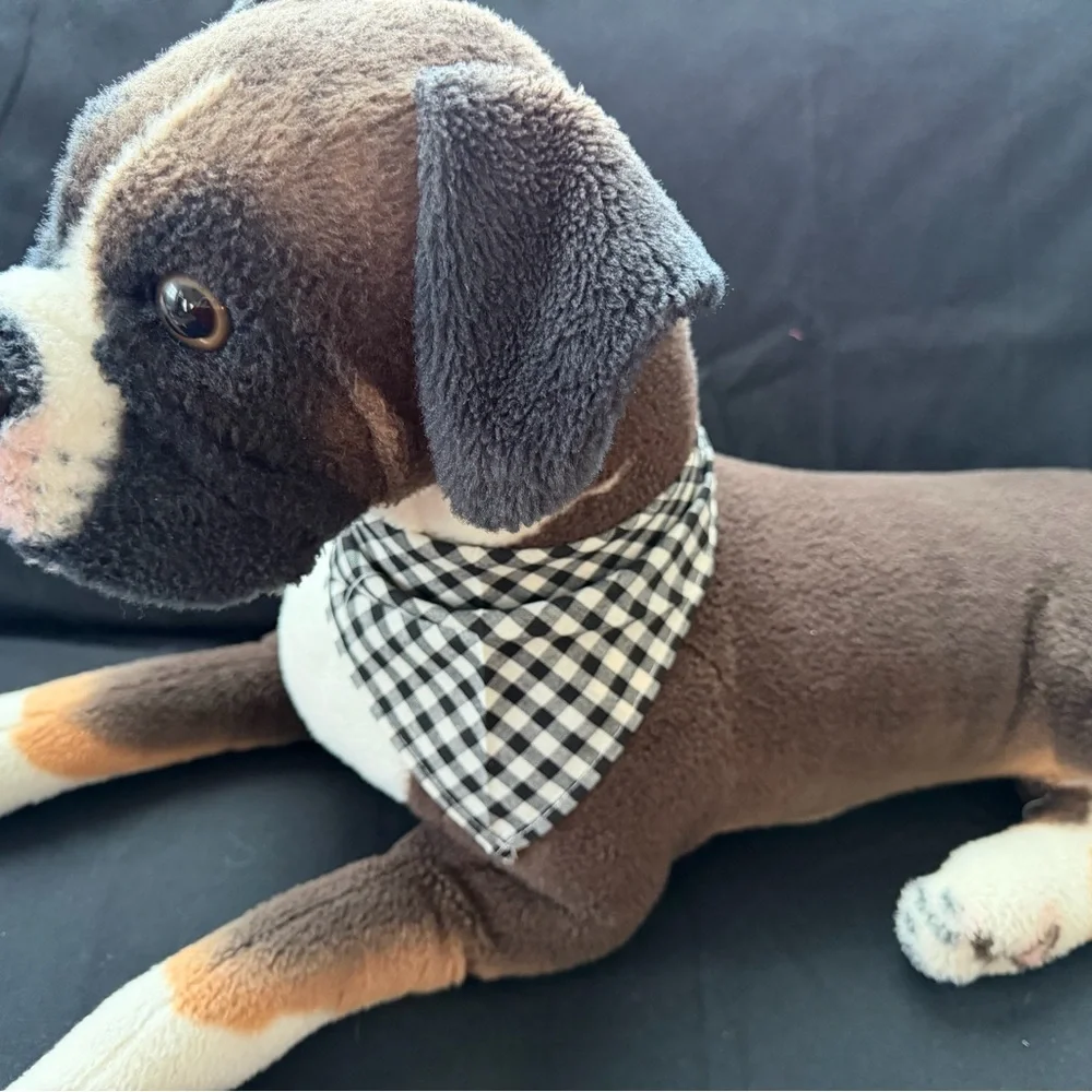 New Black and White Check Design Dog Bandanna